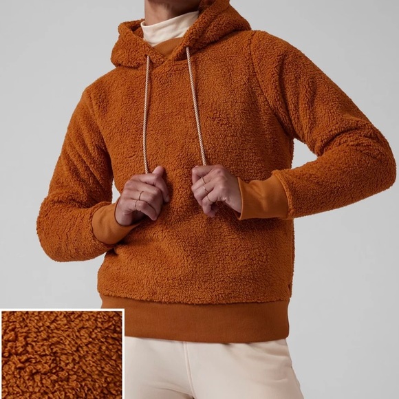 ATHLETA Tugga Sherpa Women's Cattail Brown Hoodie Size XS - Picture 2 of 8